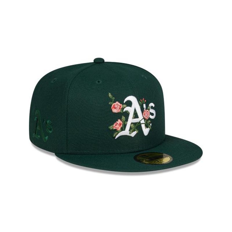 MLB Oakland Athletics Bloom 59Fifty Fitted (DXP7276) - Green New Era Caps